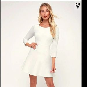 LuLu's White Backless Lace Dress